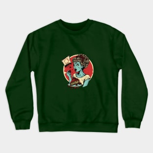 Zombie pin up lady Crewneck Sweatshirt